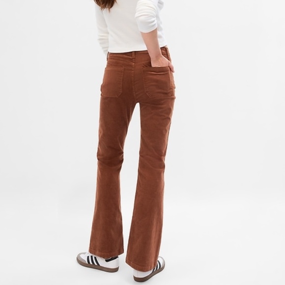 Gap Brown High Rise Corduroy '70s Flare Pants (Size 25) - Picture 3 of 11
